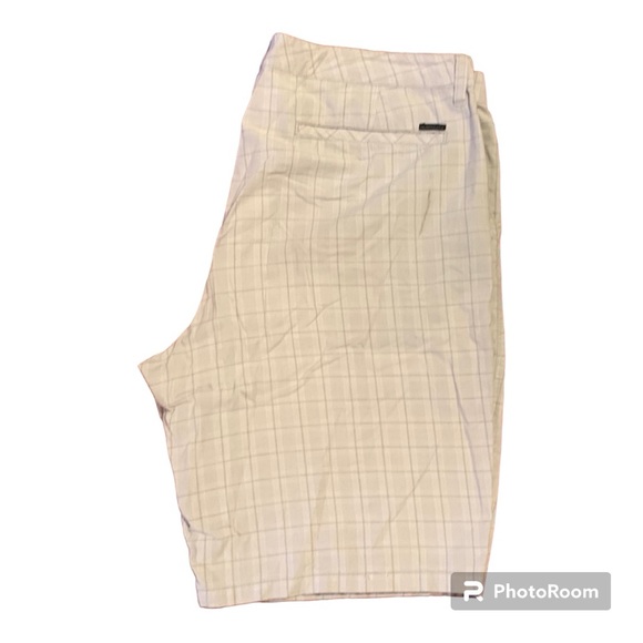 2/$14 💀 | Quicksilver | Men’s Cream Plaid Shorts | Size 40 - Picture 2 of 5